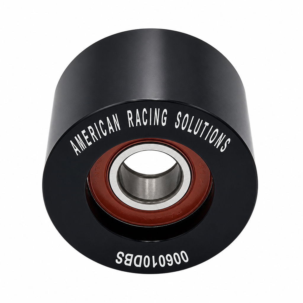 Billet 60mm 10 Rib Double Bearing Smooth Pulley - Black