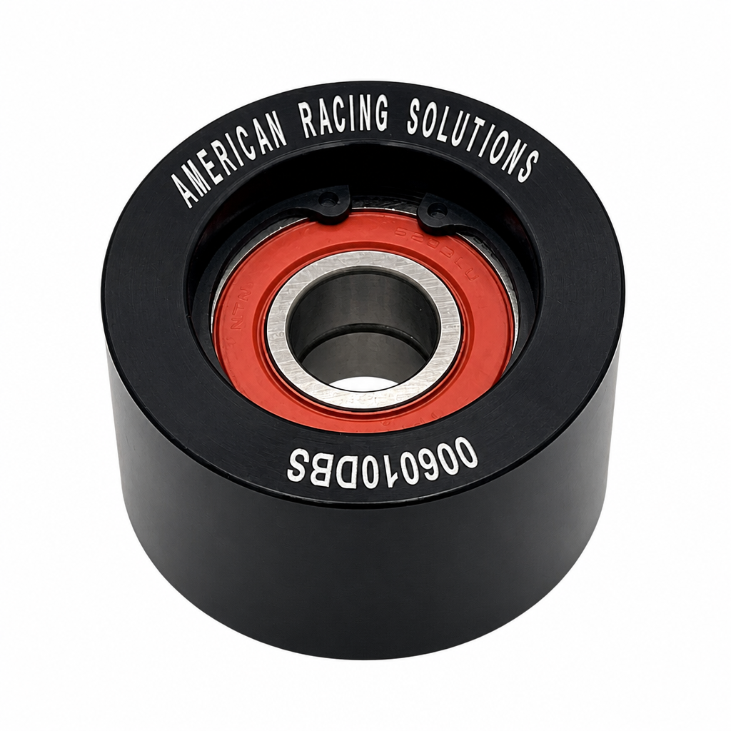 Billet 60mm 10 Rib Double Bearing Smooth Pulley - Black