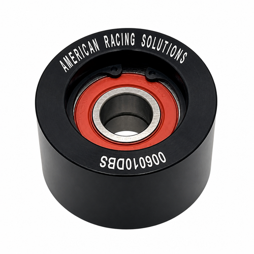 Billet 60mm 10 Rib Double Bearing Smooth Pulley - Black
