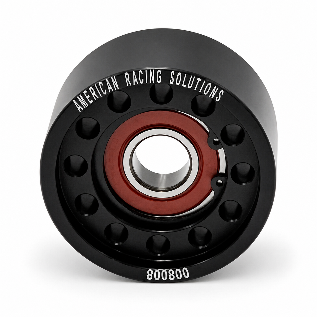 Billet 70mm 8 Rib Smooth Pulley - Black