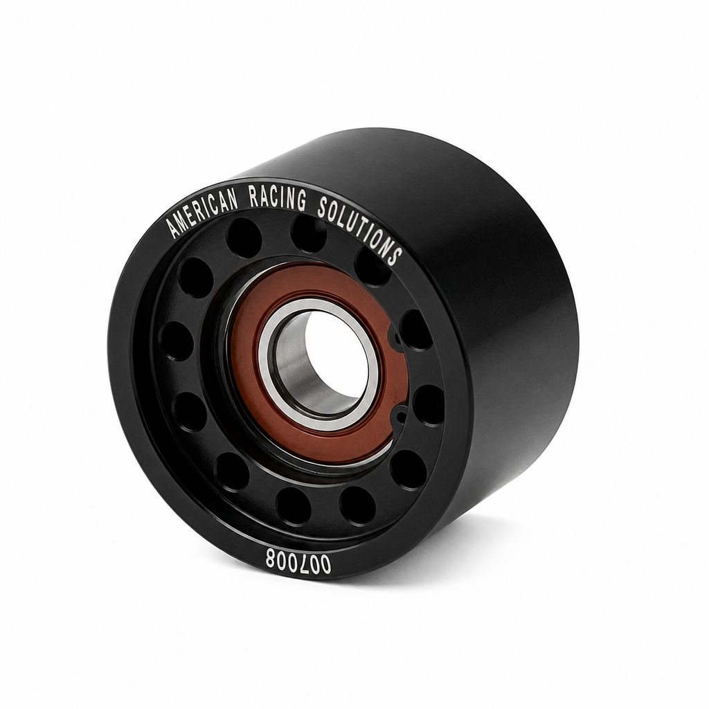Billet 70mm 8 Rib Smooth Pulley - Black