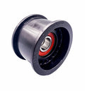 Billet 63mm 10 Rib Double Bearing-Double Flange Smooth Pulley - Black