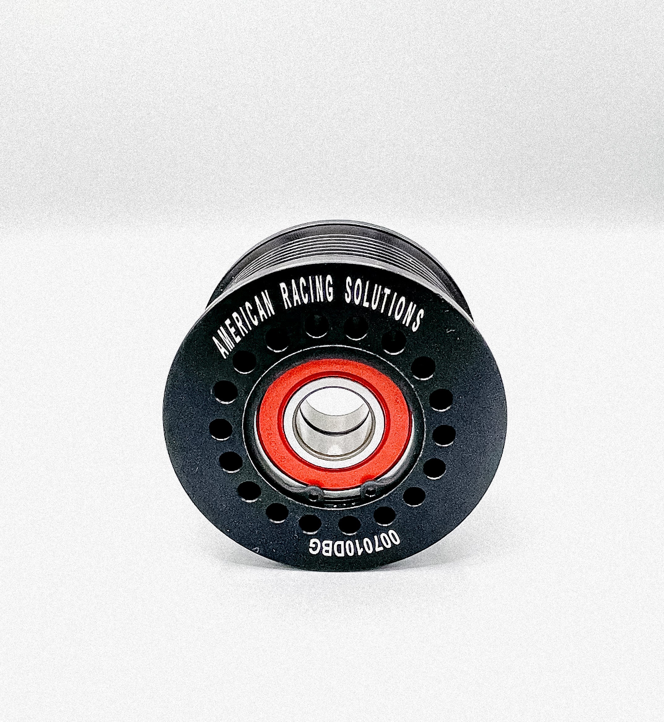 Billet 70mm 10 Rib Grooved Double Bearing Pulley - Black