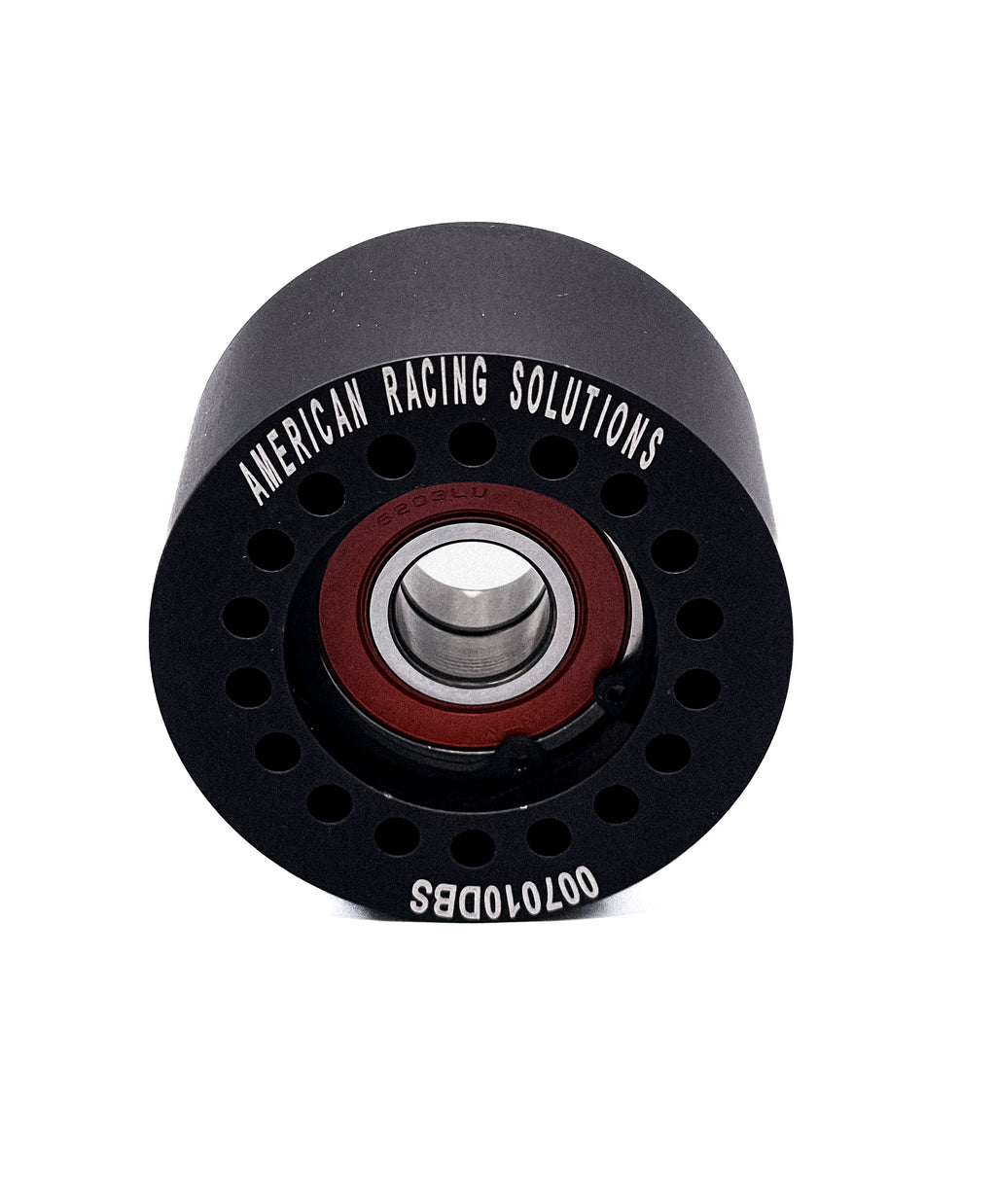 Billet 70mm 10 Rib Double Bearing Smooth Pulley - Black