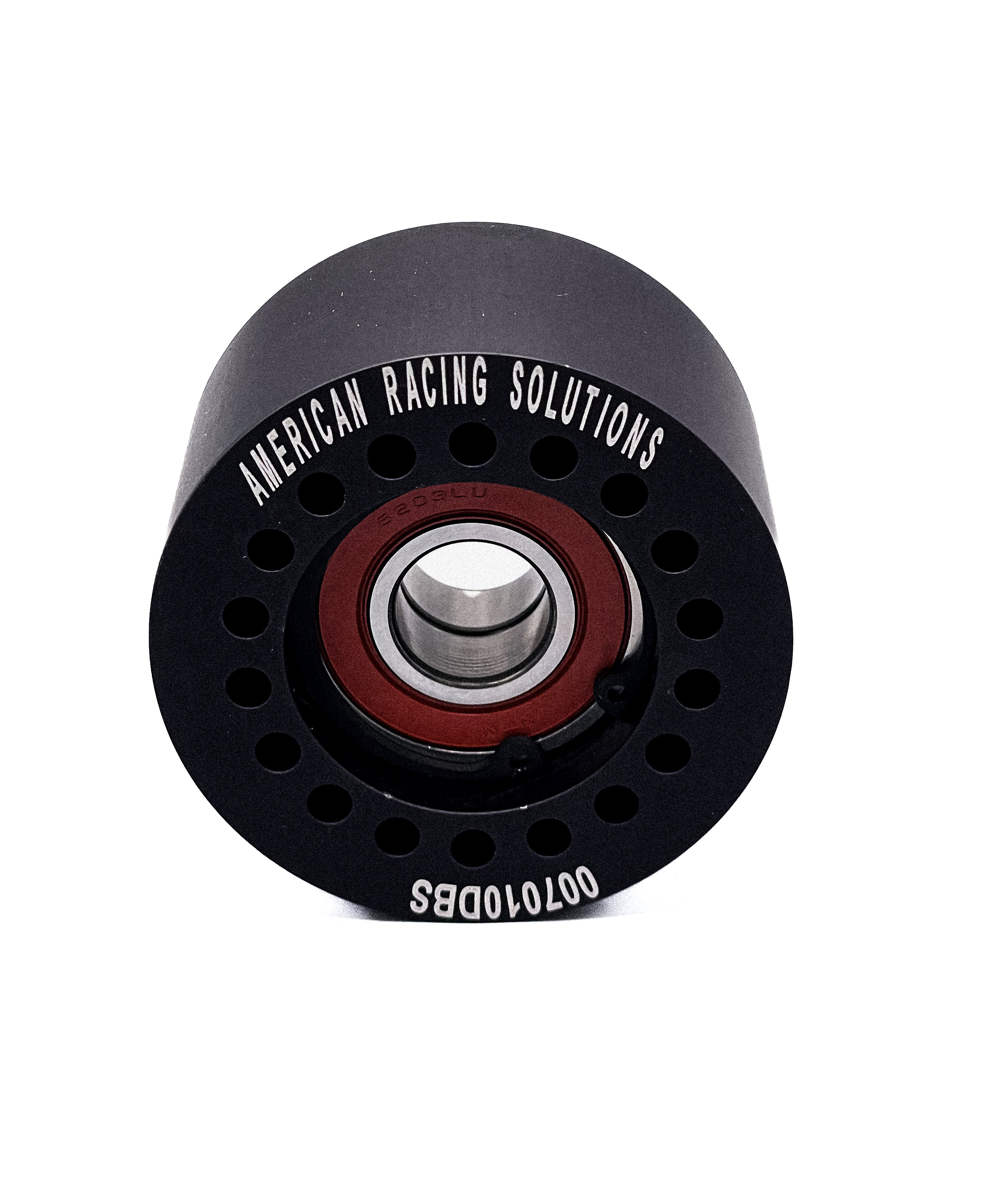 Billet 70mm 10 Rib Double Bearing Smooth Pulley - Black