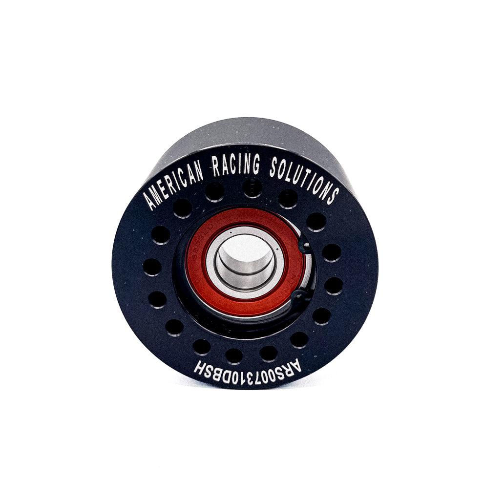 Billet 73mm 10 Rib Double Bearing Smooth Pulley - Black