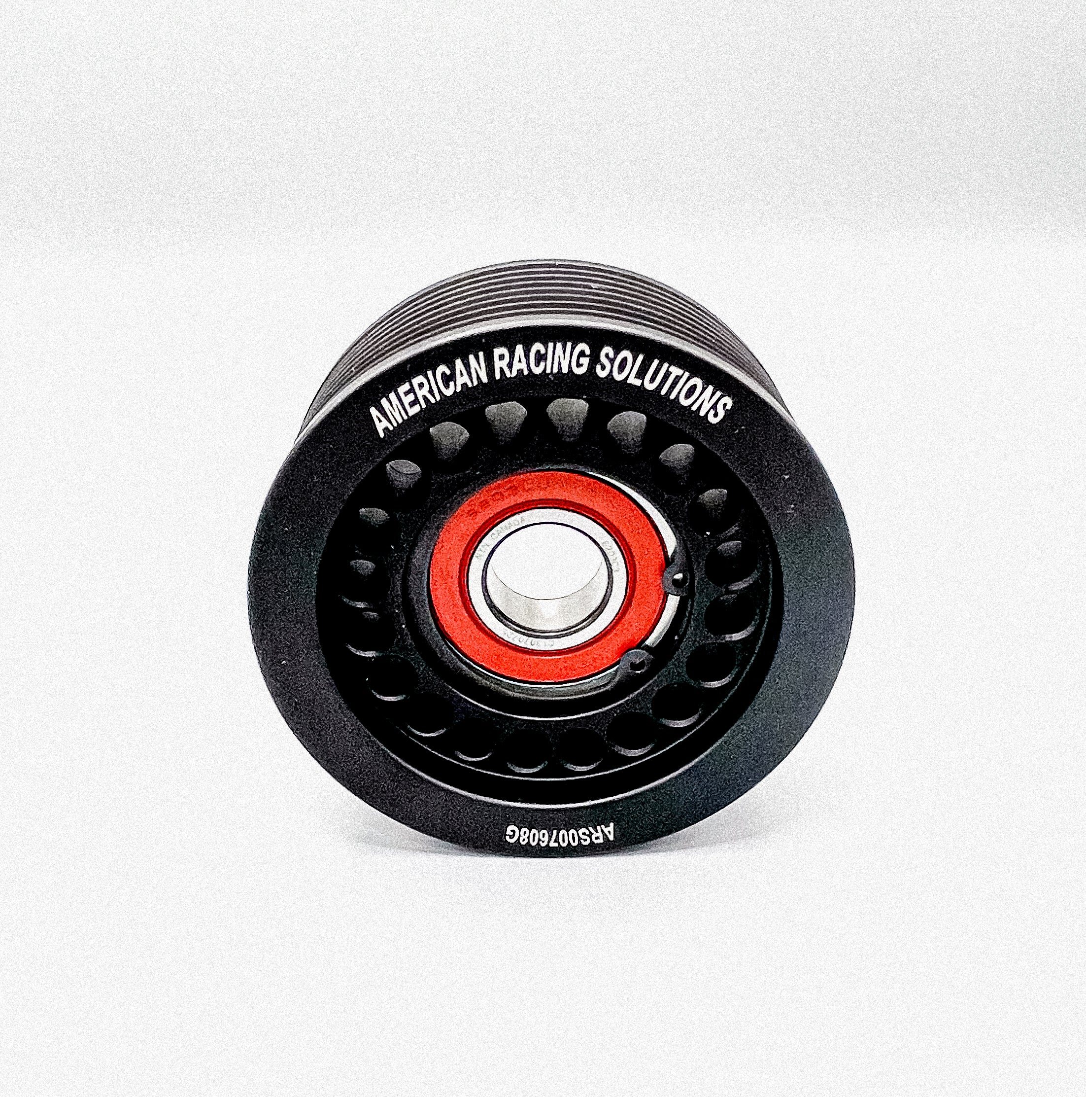 Billet 76mm 8 Rib Grooved Pulley - Black