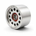 Billet 90mm 12 Rib Double Bearing Smooth Pulley - Clear